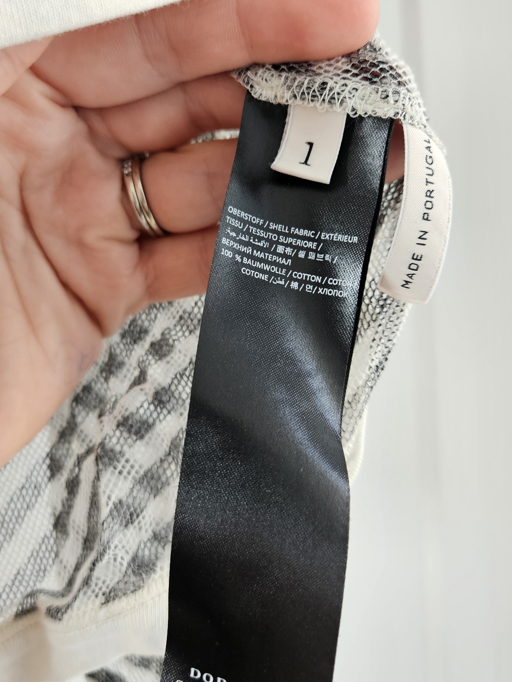 Dorothee Schumacher Striped Sheer Long-Sleeve Top in Black & White Sz Small - Picture 5 of 5